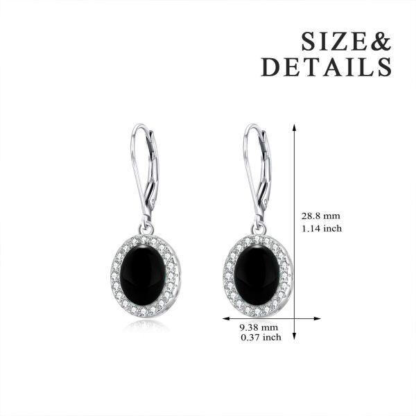 Sterling Silver Leverback Earrings -4