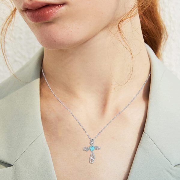 Sterling Silver Cross Necklace-1