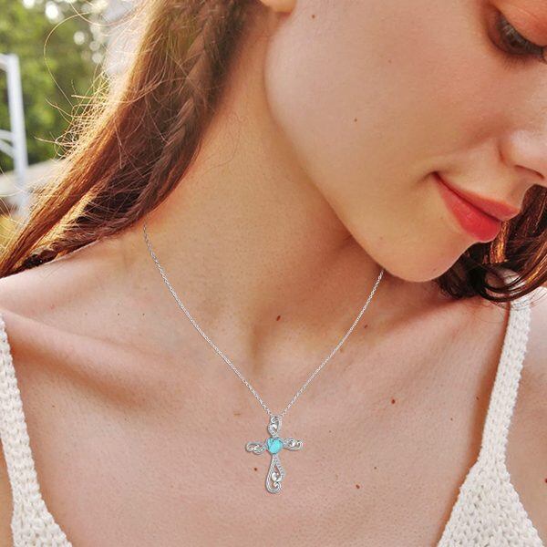 Sterling Silver Cross Necklace-2