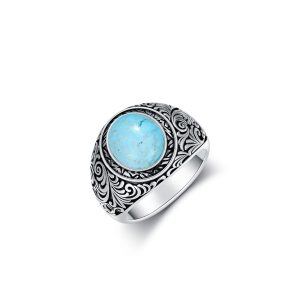 Sterling Silver Natural Turquoise Ring-0