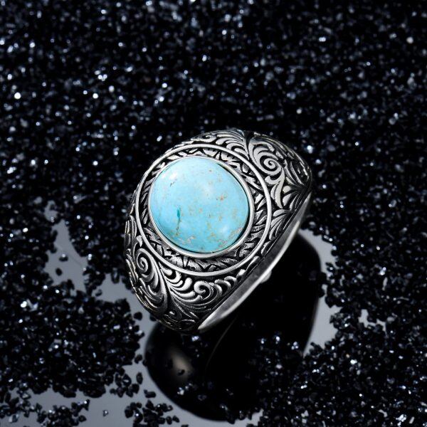 Sterling Silver Natural Turquoise Ring-2