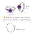 wholesale 925 Sterling Silver Amethyst Round Celtic Knot Huggie Hoop Earrings-0-3