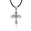 wholesale 925 Sterling Silver Tribal Cross Pendant Necklaces for Men s-0-0