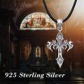 wholesale 925 Sterling Silver Tribal Cross Pendant Necklaces for Men s-0-1