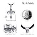 wholesale 925 Sterling Silver Tribal Cross Pendant Necklaces for Men s-0-4