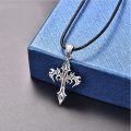 wholesale 925 Sterling Silver Tribal Cross Pendant Necklaces for Men s-0-5