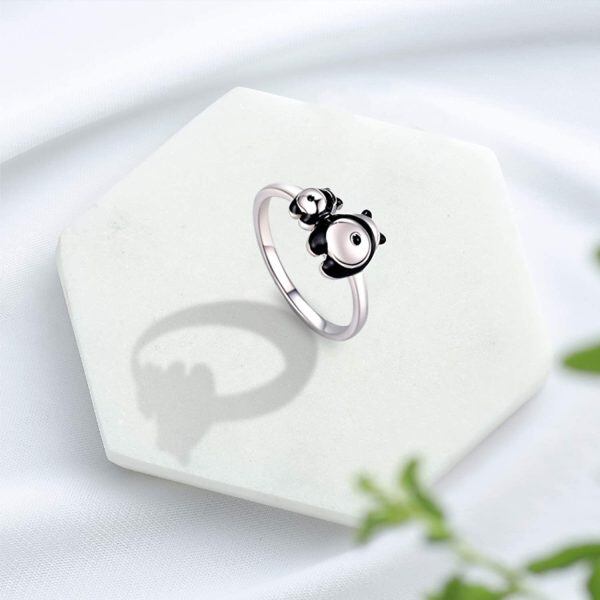 Sterling Silver Panda Ring-4