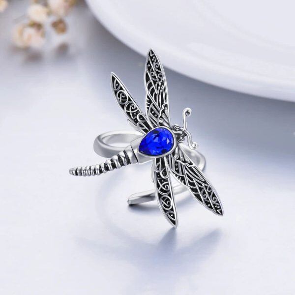 Sterling Silver Dragonfly Urn Ring-2