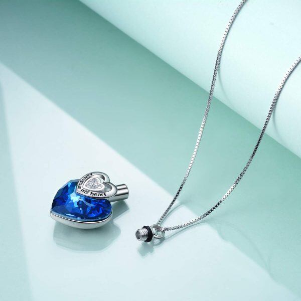 Sterling Silver Heart URN Necklace-1