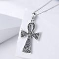 wholesale 925 Sterling Silver Egyptian Ankh Cross Pendant Necklace for Women-0-1
