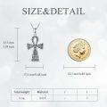 wholesale 925 Sterling Silver Egyptian Ankh Cross Pendant Necklace for Women-0-4