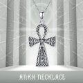 wholesale 925 Sterling Silver Egyptian Ankh Cross Pendant Necklace for Women-0-5