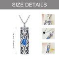 wholesale 925 Sterling Silver Blue Crystal Memorial Urn Pendant Necklace for Ashes-0-2