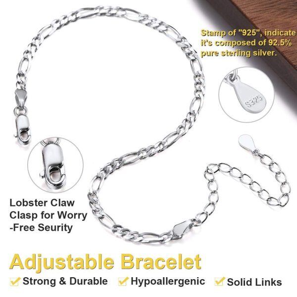 Sterling Silver Link Chain Bracelet-2