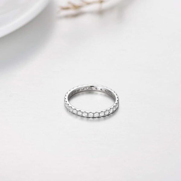 Sterling Silver Moissanite Stackable Ring -5