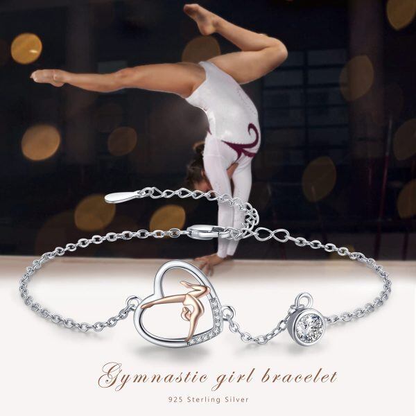 Sterling Silver Heart Ballerina Bracelet-1