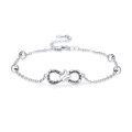 wholesale 925 Sterling Silver Infinity Butterfly Charm Bracelet for Women - Forever My Friend & Always My Sister-0-0