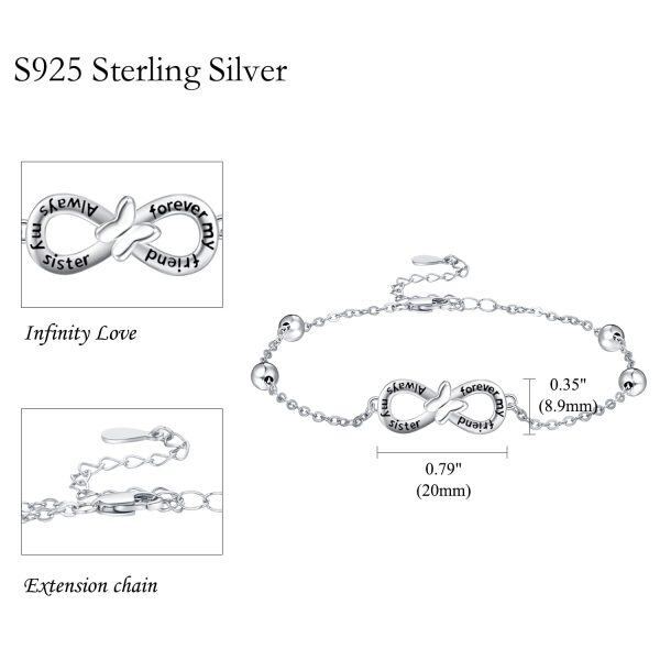 Sterling Silver Infinity Bracelets-3