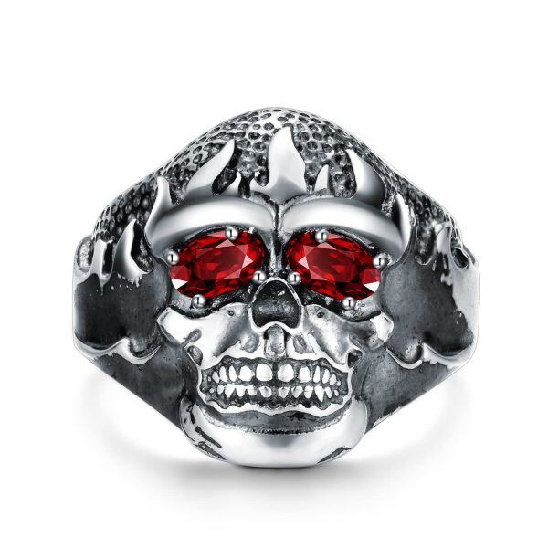 Sterling Silver Skull Rings-0