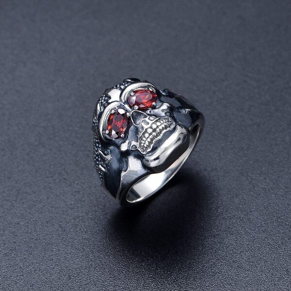 Sterling Silver Skull Rings-2