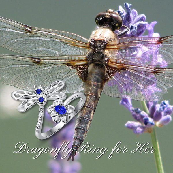 925 Sterling Silver Dragonfly Ring-5