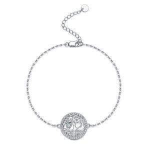 925 Sterling Silver tree of life Bracelet Jewelry -0