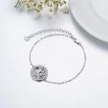 wholesale 925 Sterling Silver Tree of Life Charm Bracelet with Opal and CZ Stones-0-2