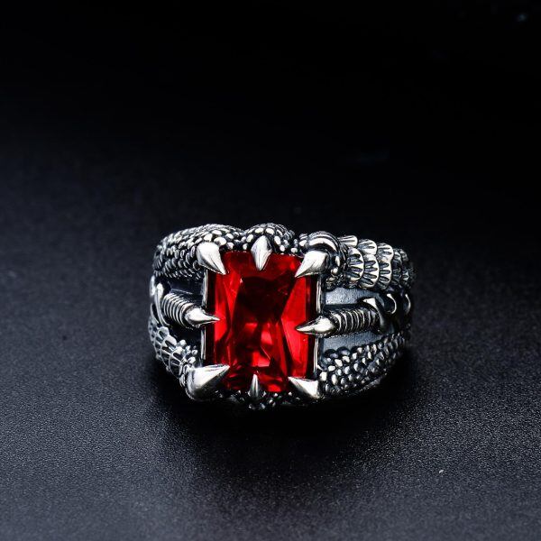 Sterling Silver Vintage Gothic Punk Ring-3