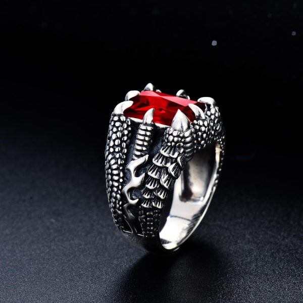 Sterling Silver Vintage Gothic Punk Ring-4