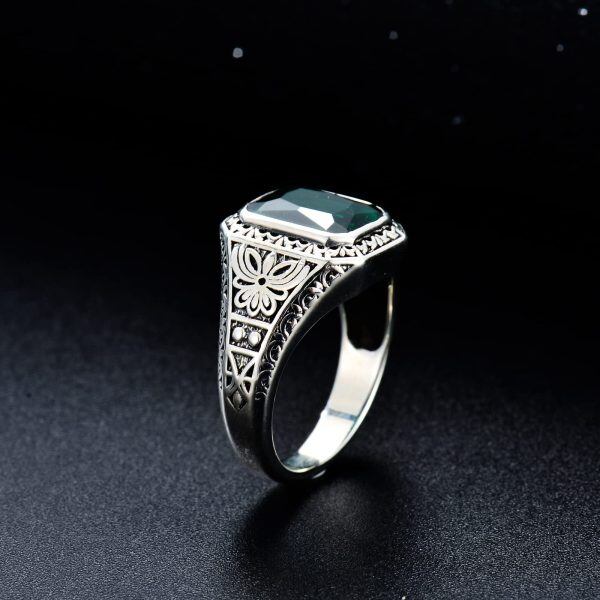 Sterling Silver Vintage Gothic Biker Ring-1