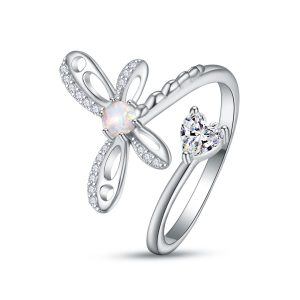 Sterling Silver Dragonfly Ring-0