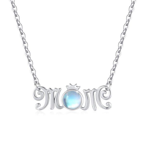 Sterling Silver Mom Necklace-0