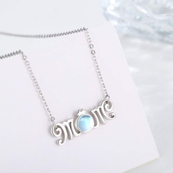 Sterling Silver Mom Necklace-2