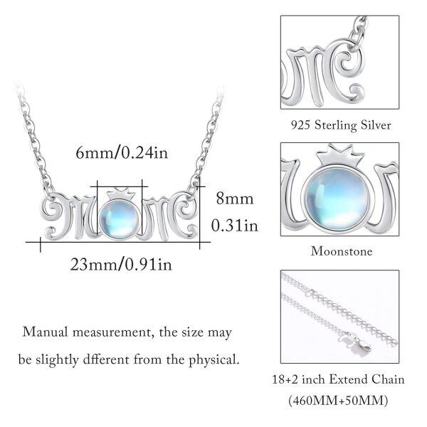 Sterling Silver Mom Necklace-4