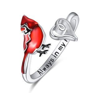 Sterling Silver Cardinal Rings-0