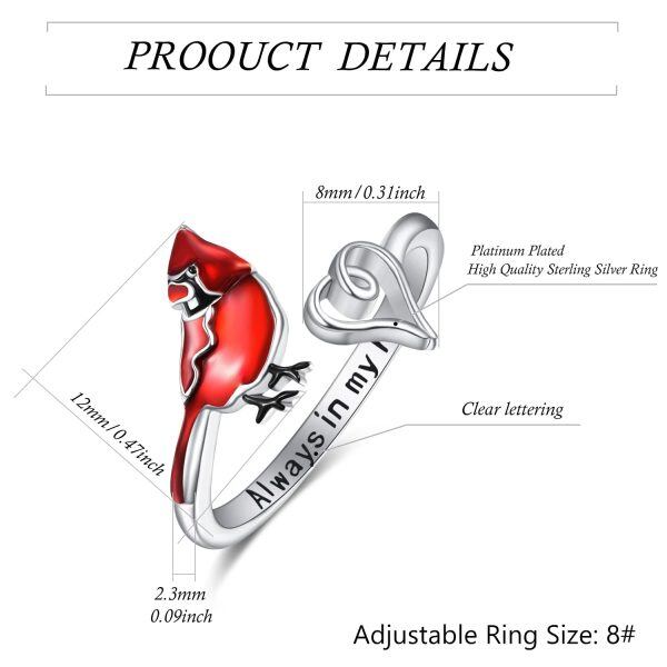 Sterling Silver Cardinal Rings-5