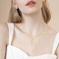 wholesale 14K Gold Diamond Cross Pendant Necklace for Women-0-2