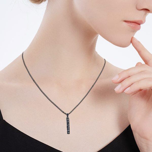 Sterling Silver Customized Viking Rune Necklace-2