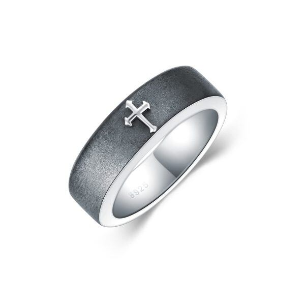 Sterling Silver Chrisitan Cross Ring -0