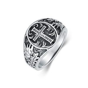 Sterling Silver Cross Ring -0