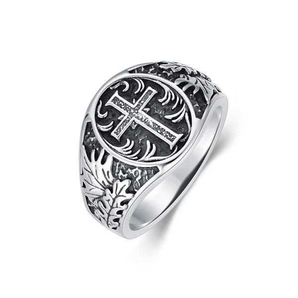 Sterling Silver Cross Ring -0