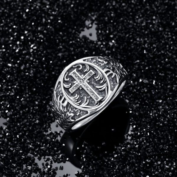 Sterling Silver Cross Ring -2