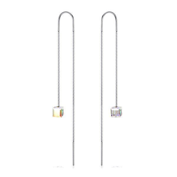 Sterling Silver Long Chain Earring -0