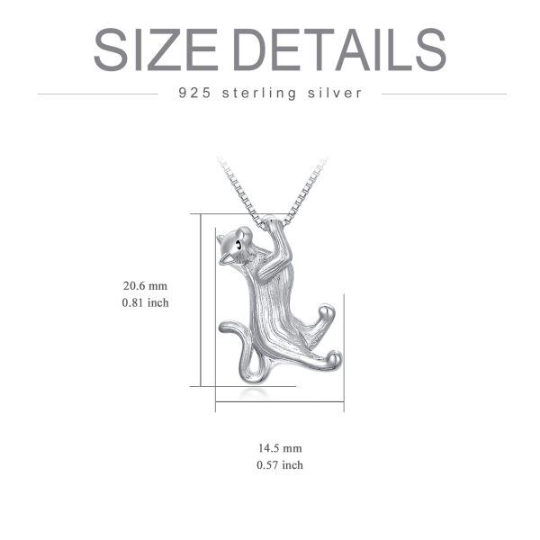 Sterling Silver Cat Necklace -5