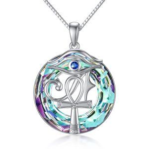 Sterling Silver Eye of Horus Necklace-0