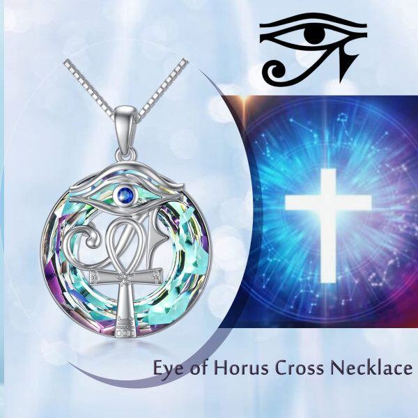 Sterling Silver Eye of Horus Necklace-1