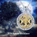 wholesale 925 Sterling Silver Celtic Knot Triple Moon Goddess Pendant Necklace for Women-0-1