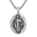 wholesale 925 Sterling Silver Religious Protection Medal Saint Christopher Pendant Necklace for Men & Women-0-0
