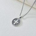 wholesale 925 Sterling Silver Religious Protection Medal Saint Christopher Pendant Necklace for Men & Women-0-4