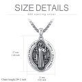wholesale 925 Sterling Silver Religious Protection Medal Saint Christopher Pendant Necklace for Men & Women-0-5